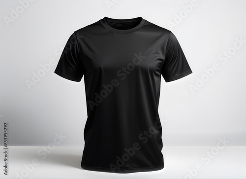  black t-shirt blank realistic mockup, background design, mock-up 