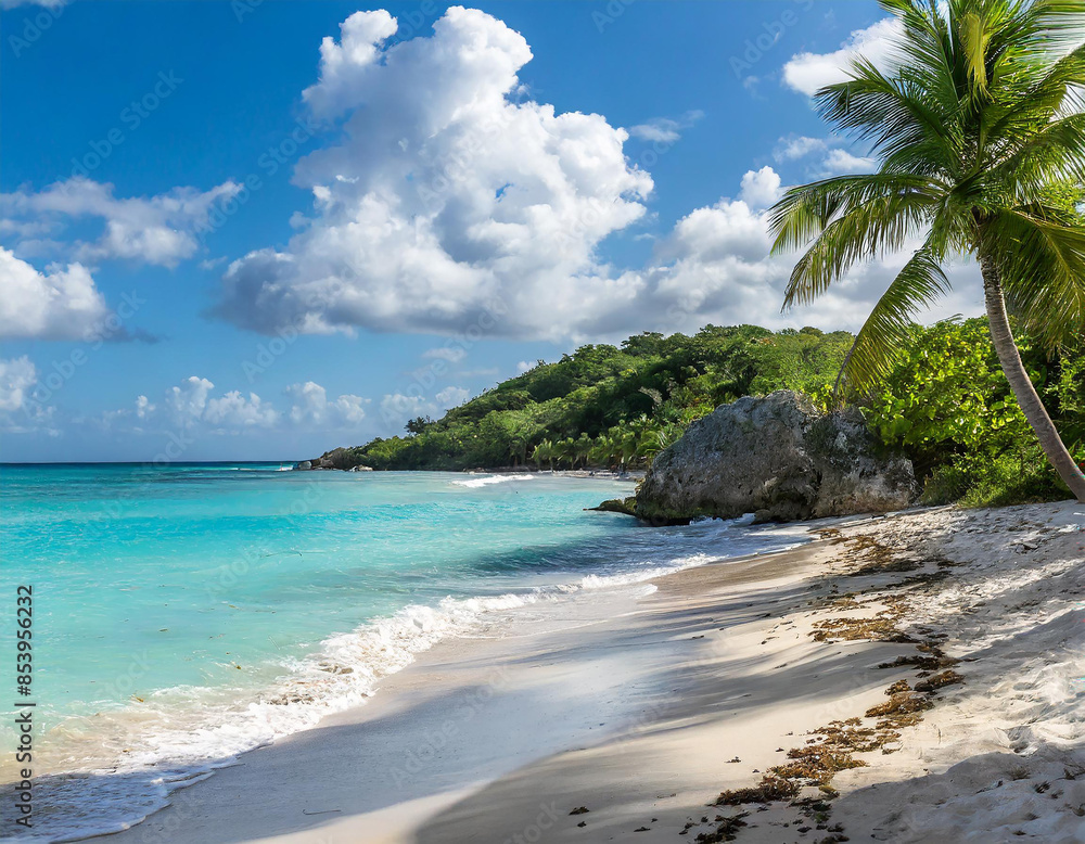 Obraz premium vacation, island, sand, paradise, ocean, tropical, calmness, escape, inspire, peaceful, popular, postcard, recreation, serenity, tour, wide, coastal, carefree, dream, lifestyles, bora, cliff