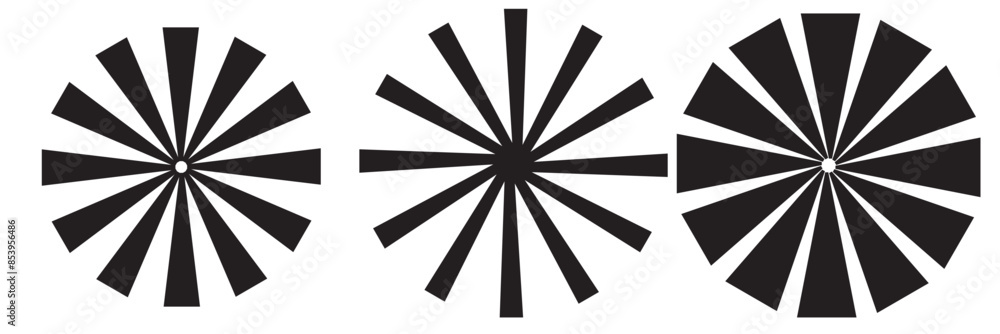 Retro sunburst color element collection. Sun rays icon, shine and burst line set. Retro sunburst color element collection. Sun rays icon, shine and burst line set.