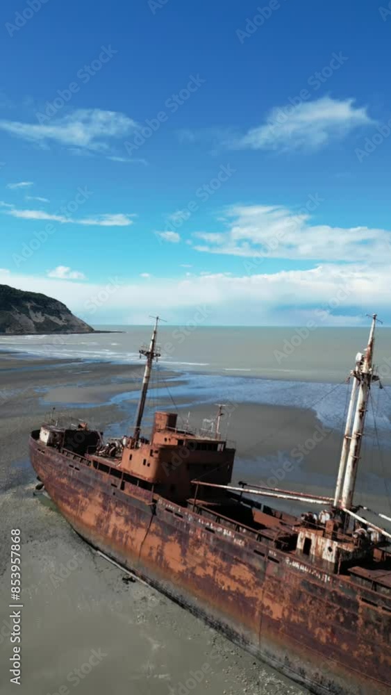 Shipwreck at Cabo San Pablo, Tierra del Fuego province, Argentina Shipwreck at Cabo San Pablo, Tierra del Fuego province, Argentina