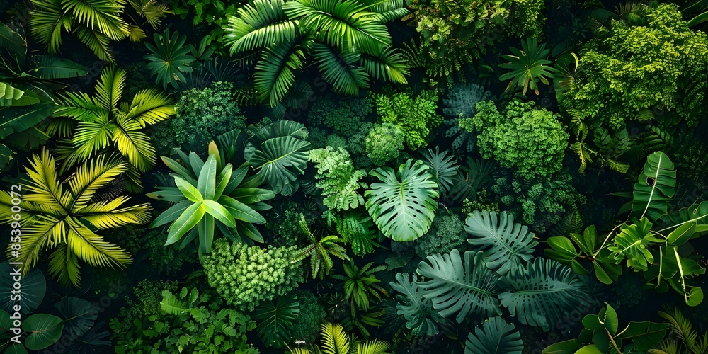 custom made wallpaper toronto digitalRainforest canopy showcases vital biodiversity in tropical forests. Concept Biodiversity, Rainforest ecosystem, Tropical forests, Canopy ecology