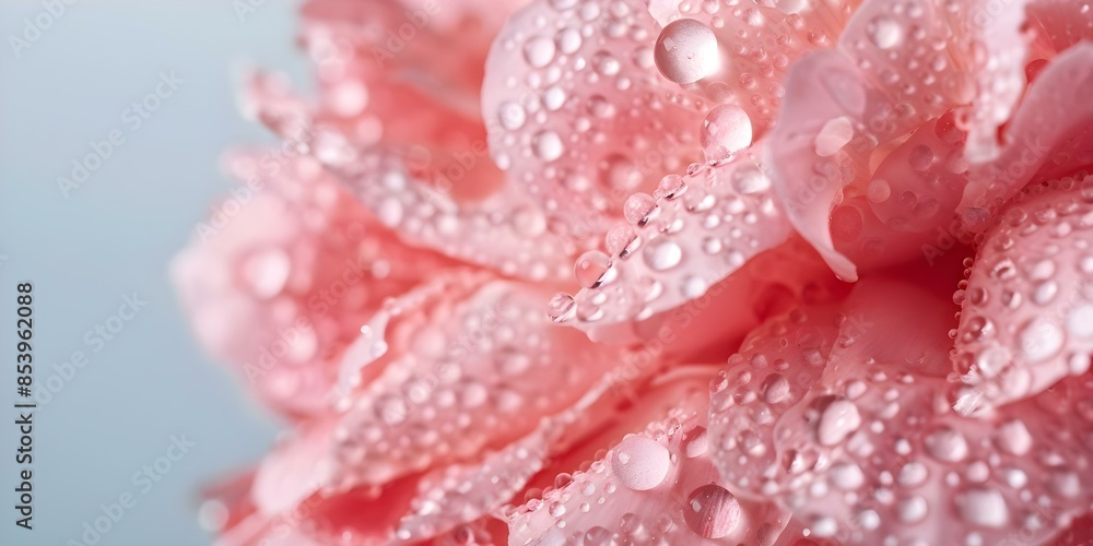 Macro shot of coral peonies with water droplets showcasing vivid texture. Concept Macro Photography, Coral Peonies, Water Droplets, Texture, Vivid Colors Macro shot of coral peonies with water droplets showcasing vivid texture. Concept Macro Photography, Coral Peonies, Water Droplets, Texture, Vivid Colors