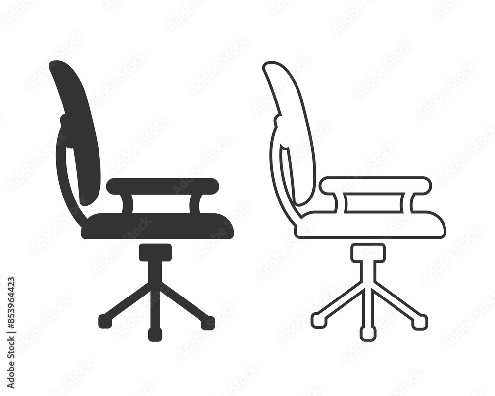 Chair line icon in modern flat style. Vector illustration Chair line icon in modern flat style. Vector illustration