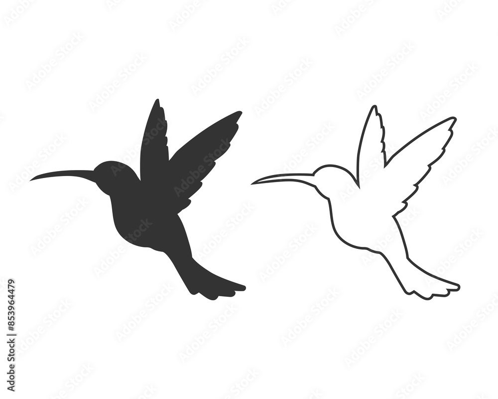 Colibri logo line icon vector designs illustration in flat Colibri logo line icon vector designs illustration in flat