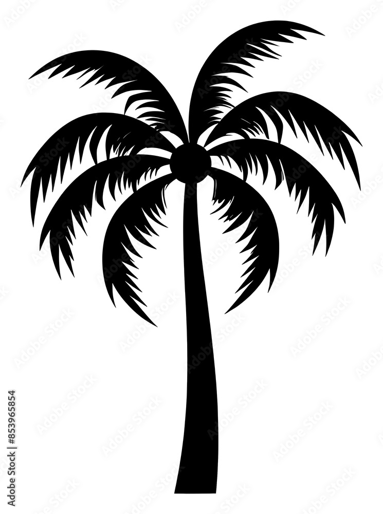 PNG Palm tree logo icon silhouette plant white background PNG Palm tree logo icon silhouette plant white background