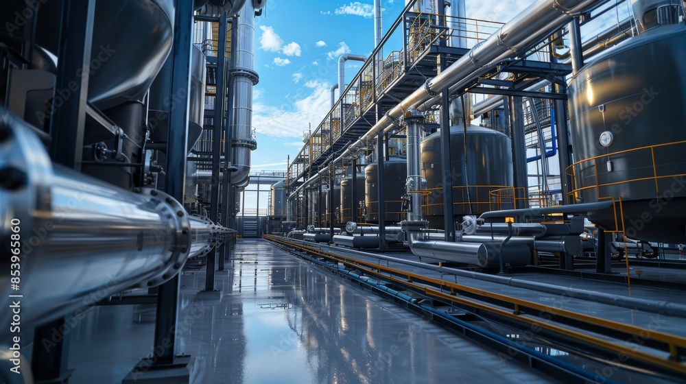 Industrial Complex with Pipelines and Tanks Industrial Complex with Pipelines and Tanks
