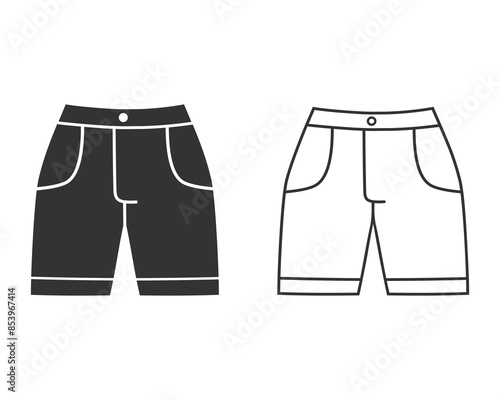 Shorts line icon or logo isolated sign symbol vector illustration