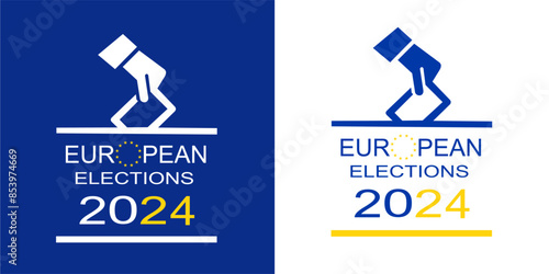 European union election 2024. vector banner