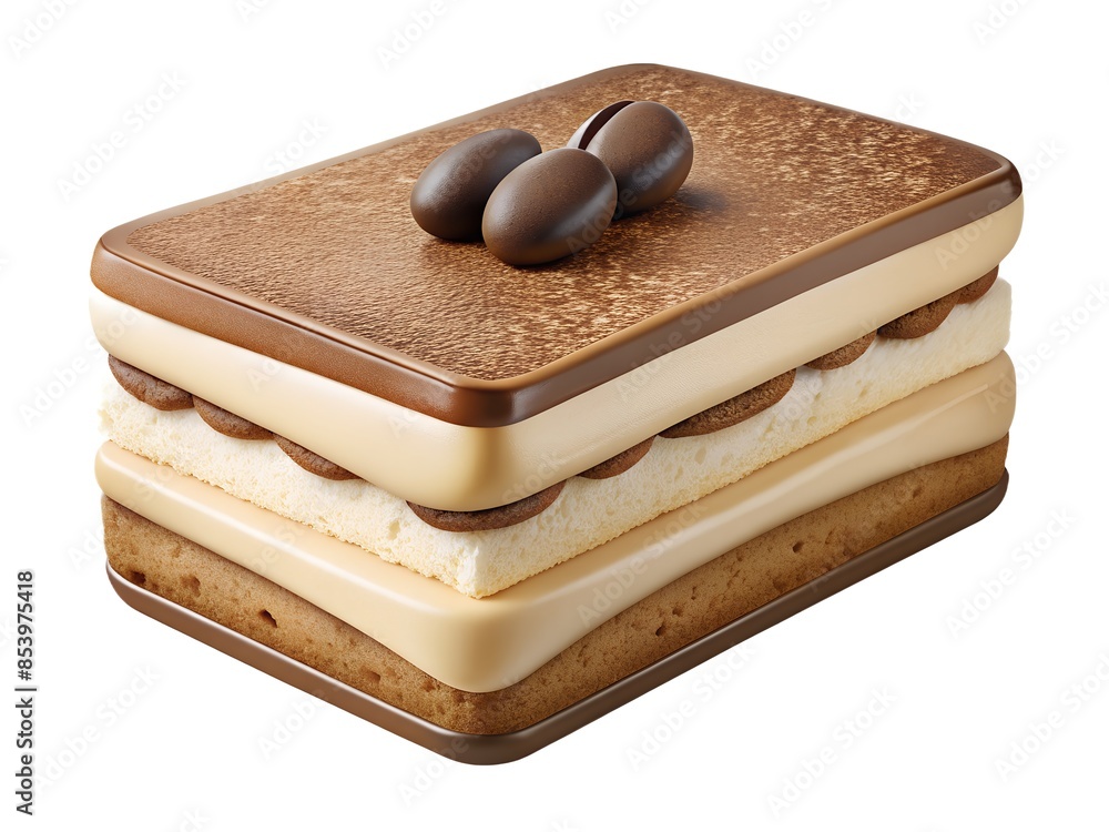 3d render tiramisu dessert italian cuisine coffee flavor layered dessert sweet treat isolated on white background 3d render tiramisu dessert italian cuisine coffee flavor layered dessert sweet treat isolated on white background