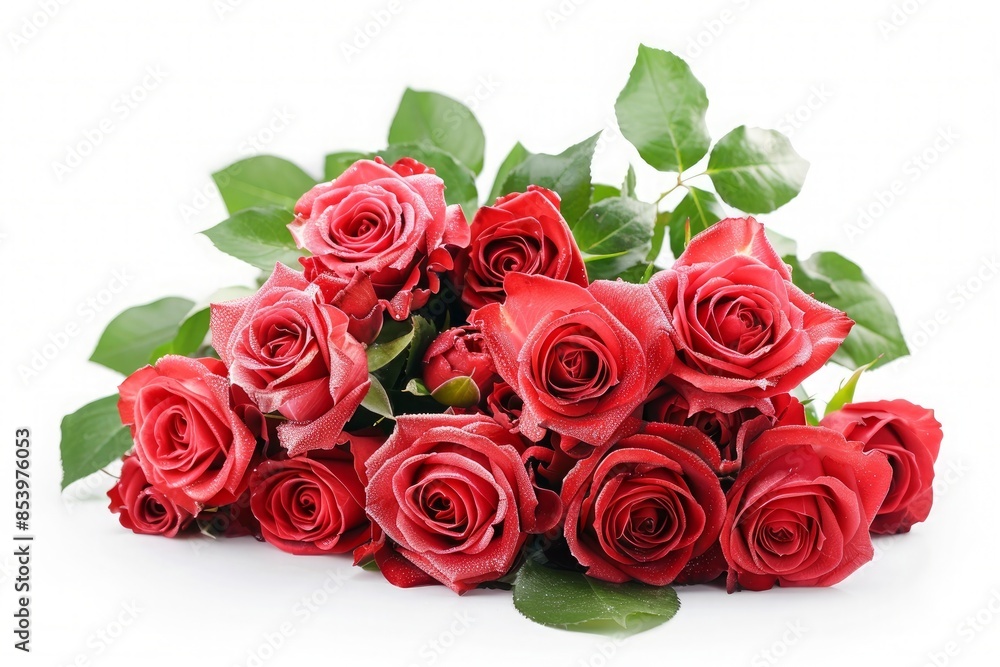 Red rose bouquet isolated on white background Red rose bouquet isolated on white background