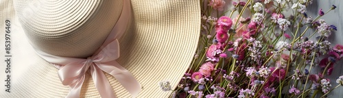 Elegant Wide Brimmed Straw ...
