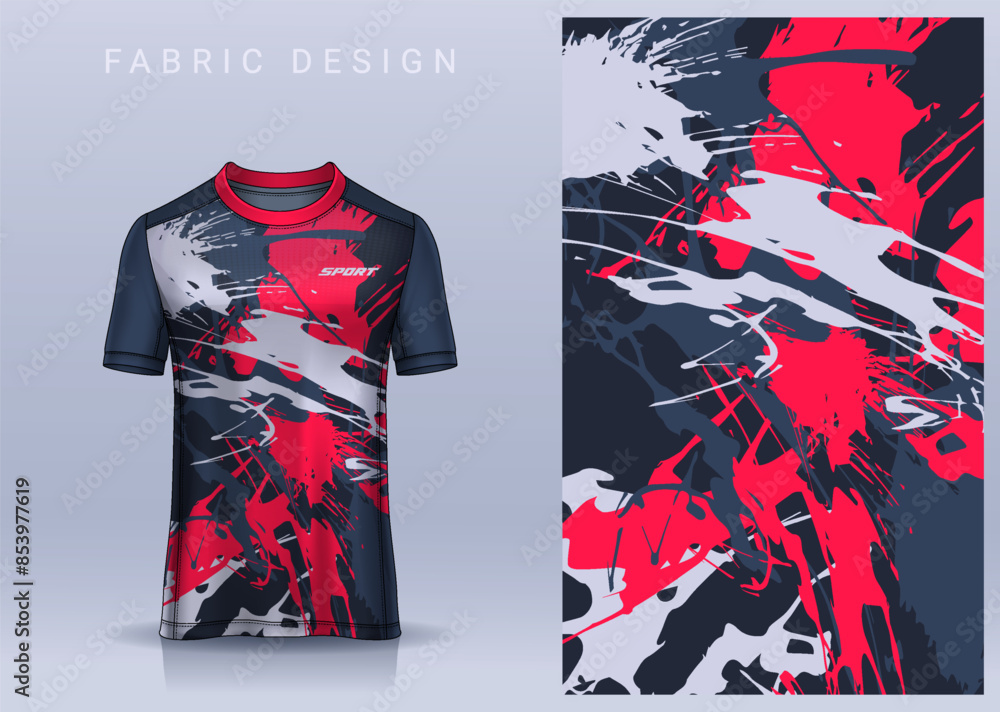 Fabric textile design for Sport t-shirt, Soccer jersey mockup for football club. uniform front view. Fabric textile design for Sport t-shirt, Soccer jersey mockup for football club. uniform front view.
