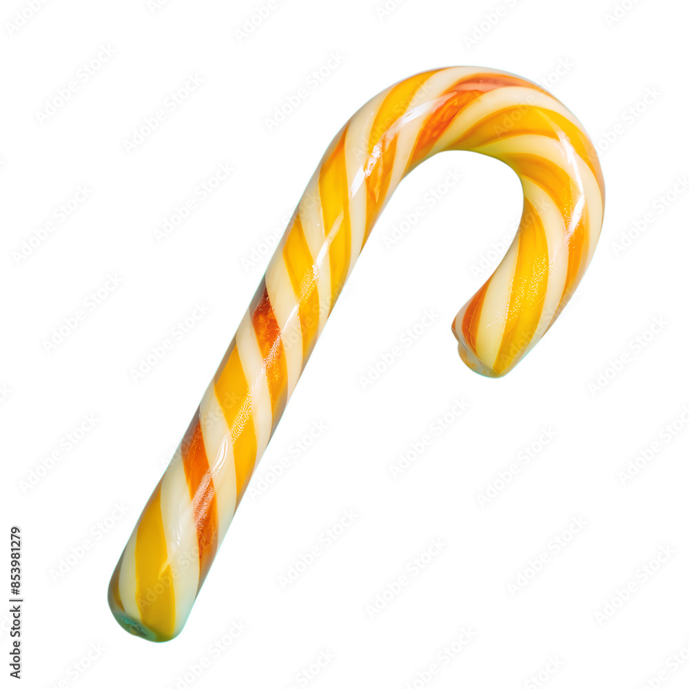 Colorful candy cane isolated on white background, perfect for holiday-themed designs and festive illustrations. Colorful candy cane isolated on white background, perfect for holiday-themed designs and festive illustrations.