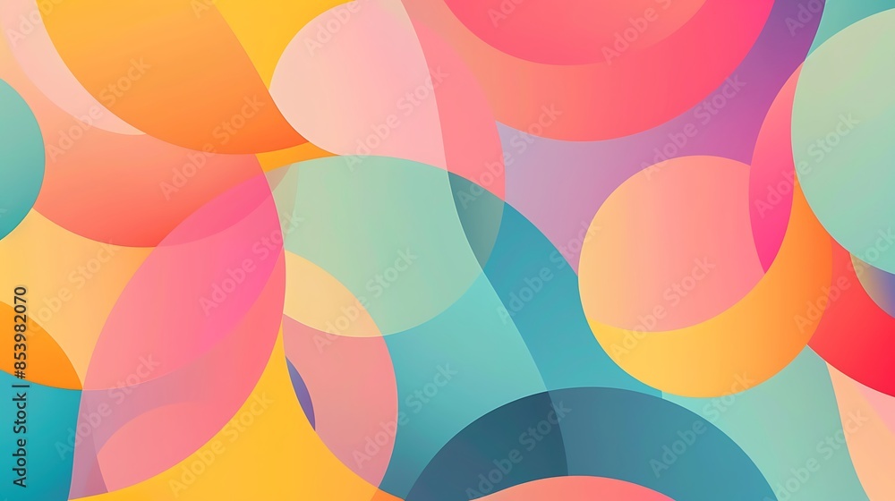 Abstract Colorful Overlapping Circles Background Abstract Colorful Overlapping Circles Background
