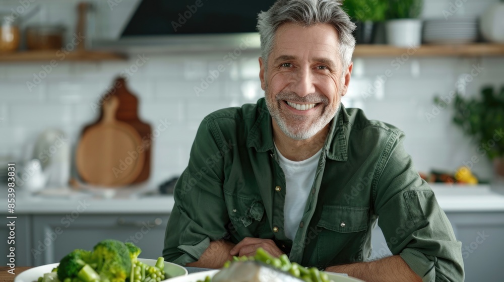 Fototapeta premium person cooking in a cool kitchen