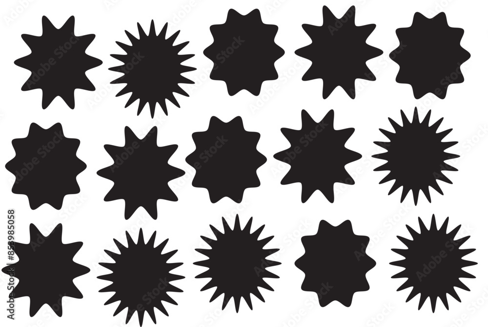 Set of black doodle-style stars drawn by hand. Grunge scrawls, charcoal scribbles, rough brush strokes, underlines and circles. Bold charcoal freehand stars. Crayon or marker scribbles Set of black doodle-style stars drawn by hand. Grunge scrawls, charcoal scribbles, rough brush strokes, underlines and circles. Bold charcoal freehand stars. Crayon or marker scribbles