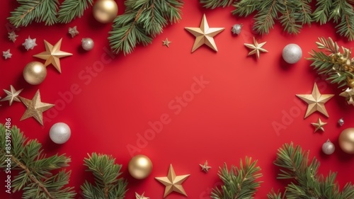 Wallpaper Mural Christmas Banner Background Suitable for Greeting Card Template. Christmas decor background with place for text. Merry Christmas Background Torontodigital.ca