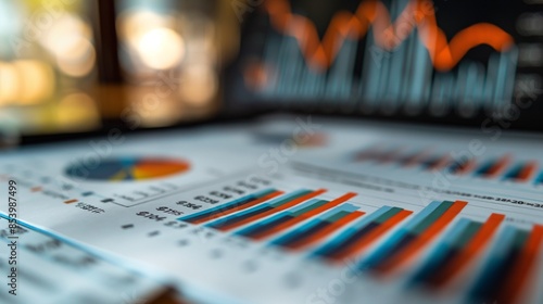 Wallpaper Mural business charts Torontodigital.ca