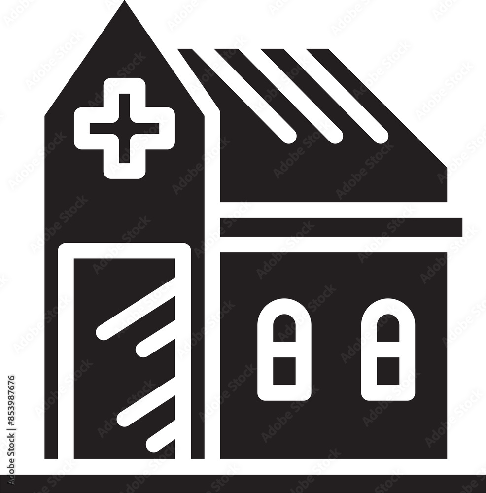 Obraz premium Church Glyph Icon