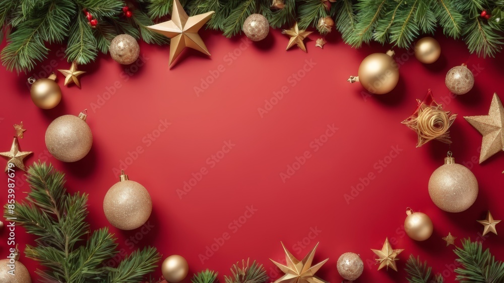 Christmas Banner Background Suitable for Greeting Card Template. Christmas decor background with place for text. Merry Christmas Background Christmas Banner Background Suitable for Greeting Card Template. Christmas decor background with place for text. Merry Christmas Background