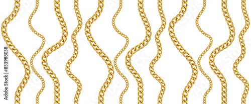 Seamless chain pattern in white background. Textile print pattern.