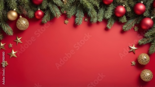 Wallpaper Mural Christmas Banner Background Suitable for Greeting Card Template. Christmas decor background with place for text. Merry Christmas Background Torontodigital.ca