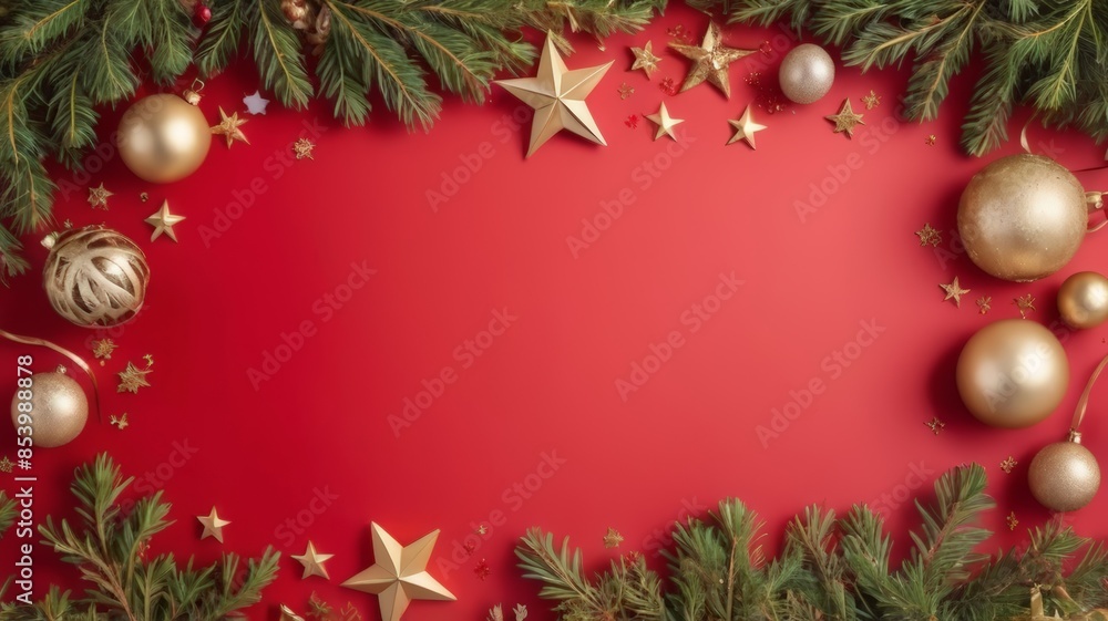 Christmas Banner Background Suitable for Greeting Card Template. Christmas decor background with place for text. Merry Christmas Background Christmas Banner Background Suitable for Greeting Card Template. Christmas decor background with place for text. Merry Christmas Background