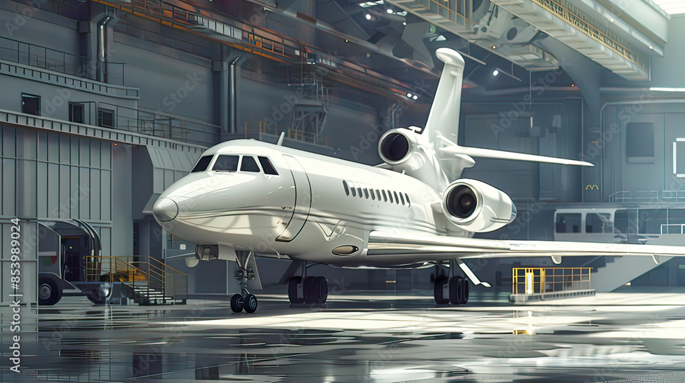 Ultra-detailed illustration: White plane parked precise features immersive atmosphere clear focus. Ultra-detailed illustration: White plane parked precise features immersive atmosphere clear focus.
