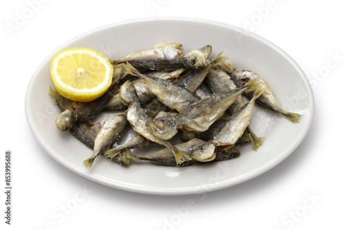 fried small horse mackerel, petit chinchard frit