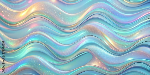 Abstract background with iridescent waves