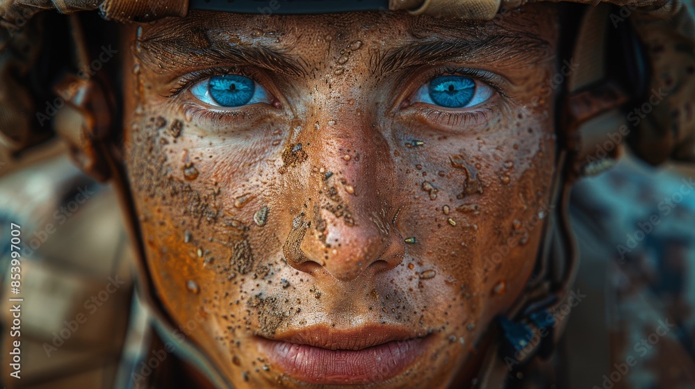 This image showcases a blurred section of military gear, focusing on camouflaged patterns and details This image showcases a blurred section of military gear, focusing on camouflaged patterns and details