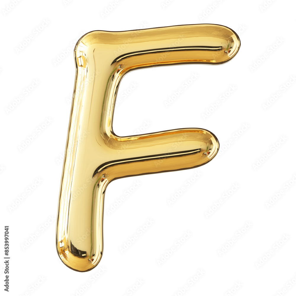 Gold 3D Font Letter F uppercase Gold 3D Font Letter F uppercase