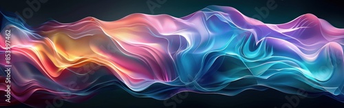 Wallpaper Mural An abstract painting of flowing fabric in vibrant colors Torontodigital.ca