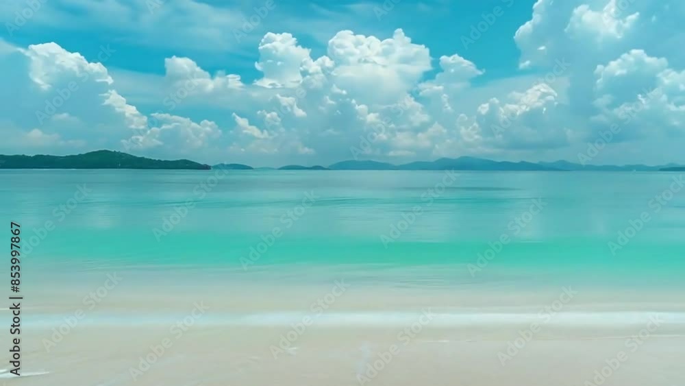 Serene Beach with Calm sea and Blue Skies Serene Beach with Calm sea and Blue Skies