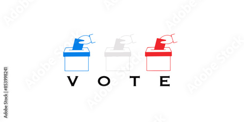 Vector of voting ballot box 