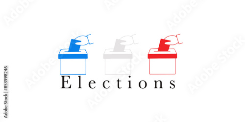 Vector of ballot box 