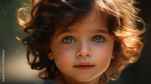 Wallpaper Mural child's face, their eyes sparkling with innocence and wonder, captured in a moment of pure joy. Torontodigital.ca