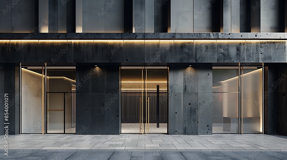 Simple minimalist boutique facade exterior design Simple minimalist boutique facade exterior design