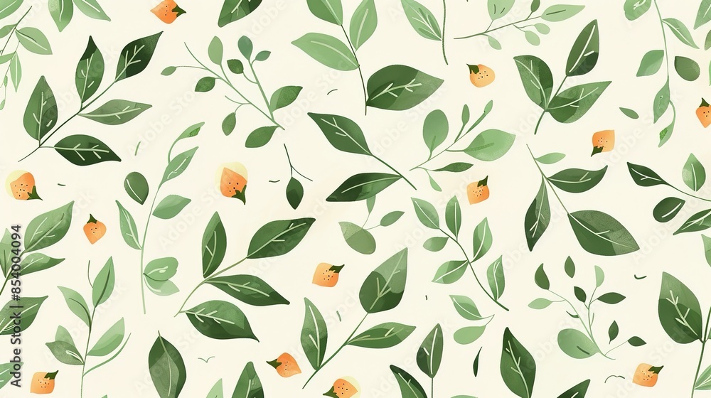 Leaf pattern wallpaper