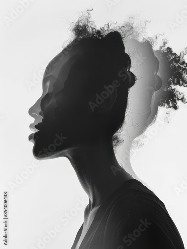 Wallpaper Mural Silhouette of Young Woman with Smoke Effect Torontodigital.ca