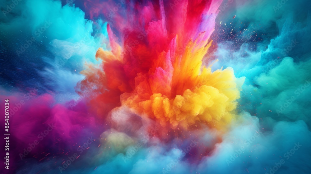 Holi color powder explosion Holi color powder explosion