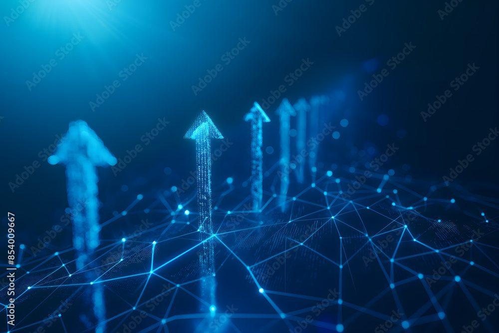 Fototapeta premium Digital Transformation and Technological Growth Conceptual Illustration