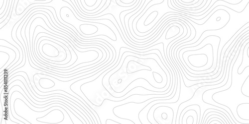 Abstract wavy topographic map. Abstract wavy and curved lines background. Abstract geometric topographic contour map background. 