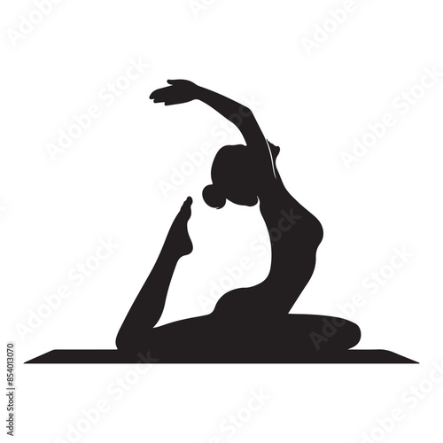 Yoga silhoutee vector illustration photo