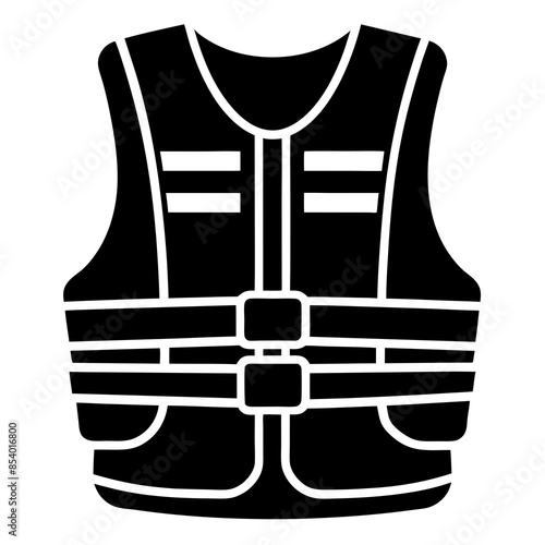 life jacket icon silhouette vector illustration.