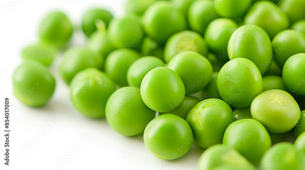 Green peas closeup isolated on a white background Green peas closeup isolated on a white background