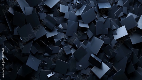 a pile of black squares photo
