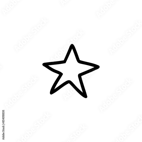 Icon of a star hand drawn. Suitable use for design, decoration, apparel, infographics, scrapbooks, yearbooks, children, kids inspiration and more
