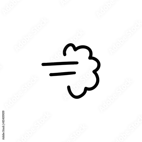 Icon of a wind hand drawn. Suitable use for design, decoration, apparel, infographics, scrapbooks, yearbooks, children, kids inspiration and more