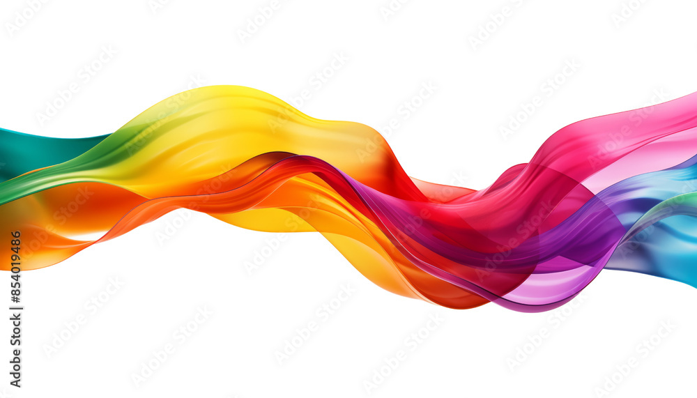 abstract colorful waves isolated on transparent background cutout abstract colorful waves isolated on transparent background cutout